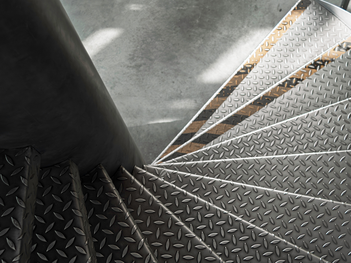 Escalera o baranda de acero